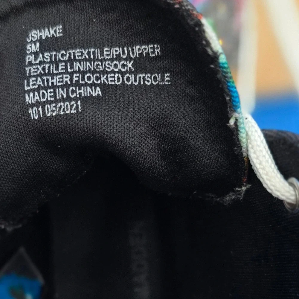 Steve Madden Jshake‎ High Top Rhinestone Side Zip Sneakers Colorful Shoes 5M